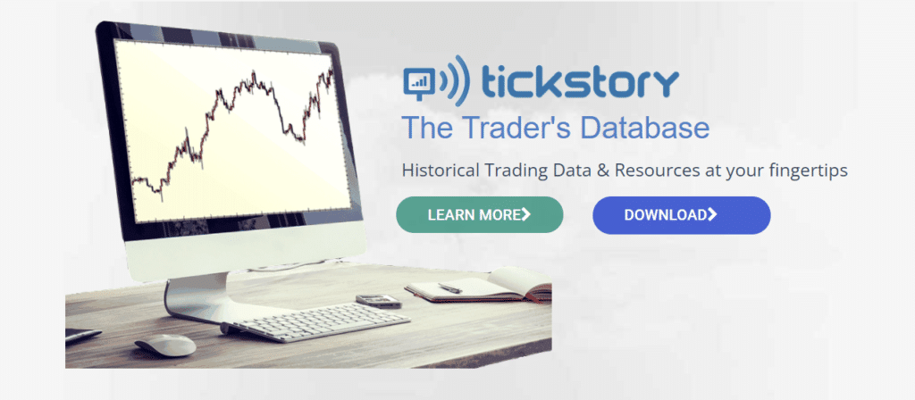 The image introducing Tickstory, the trader’s database