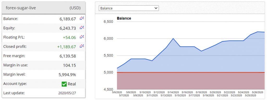 Forex Sugar Robot Trading results