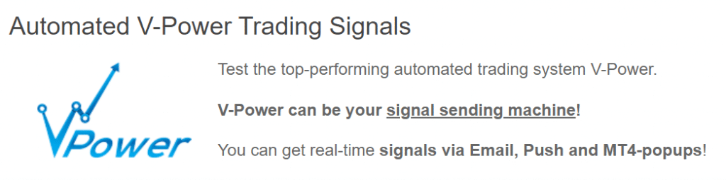 automated V-power trading signals