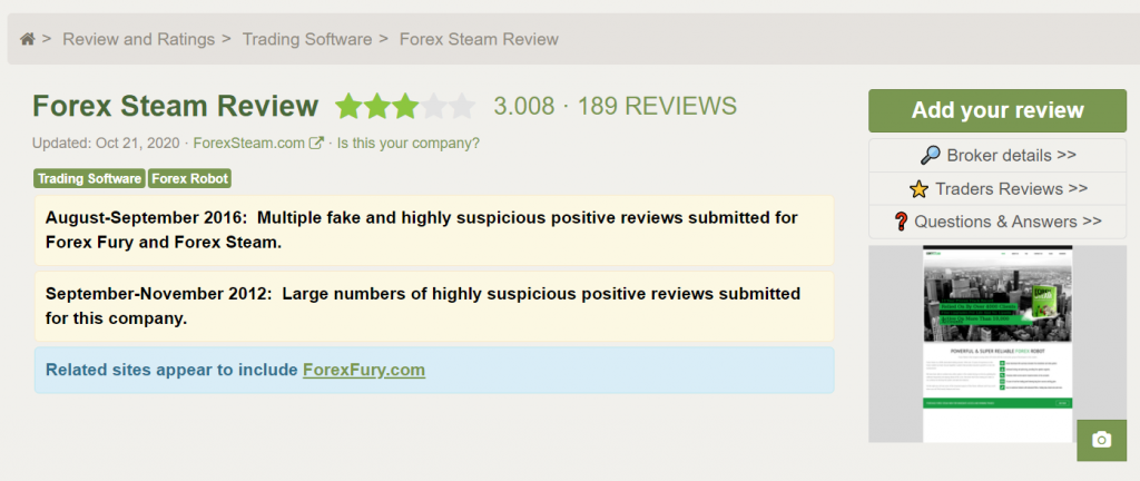 Forex Steam People’s feedback