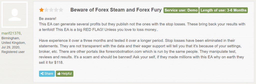 Forex Steam People’s feedback
