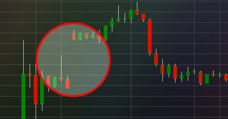 An example of a Gap in the forex market