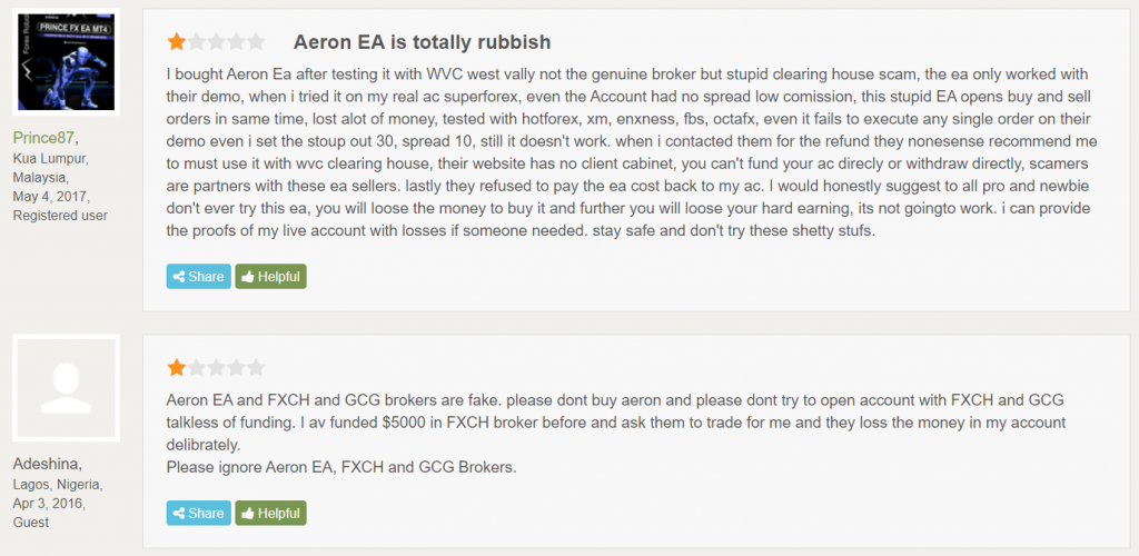 Aeron Scalper plus Grid People’s feedback