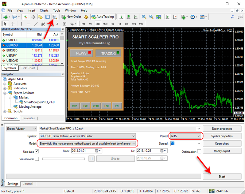 Smart Scalper Pro settings