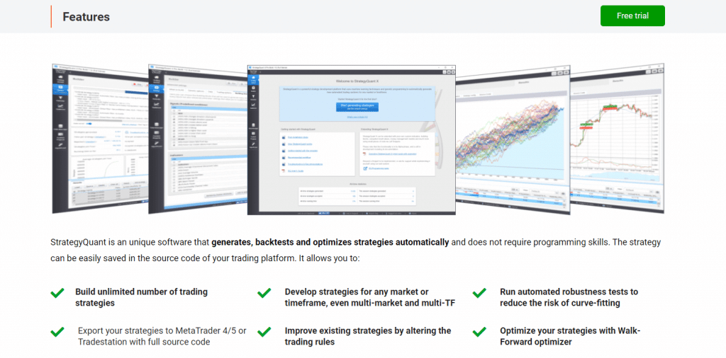 StrategyQuant X Features