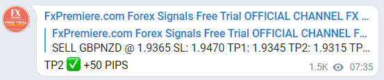 Unverified Trading Results of FX Premiere