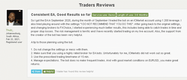 Z Trader FX EA Customer Reviews