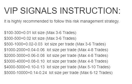 Gold VIP Signal instruction