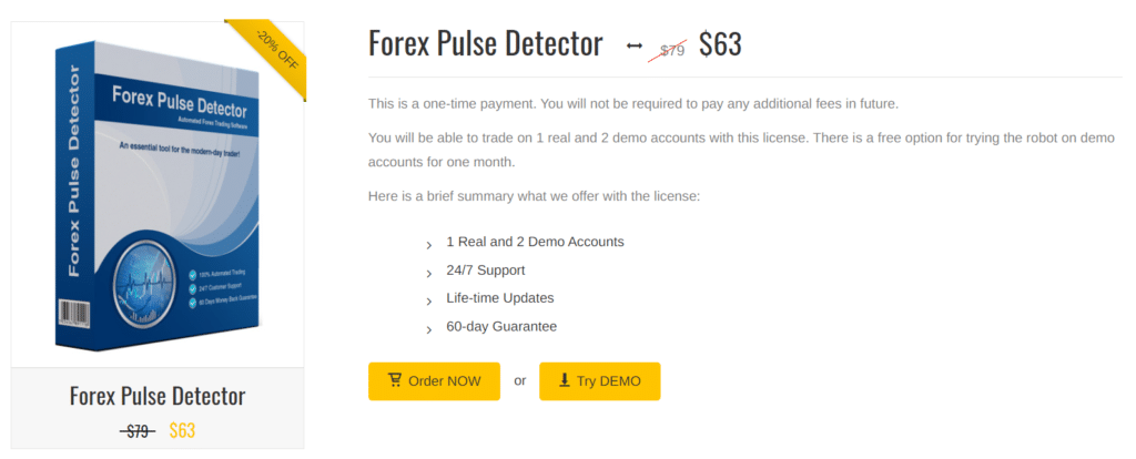 Forex Pulse Detector price