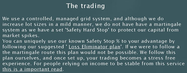 Growex. The trading