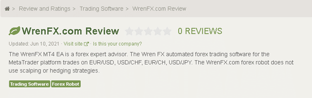 Wrenfx EA - Customer reviews