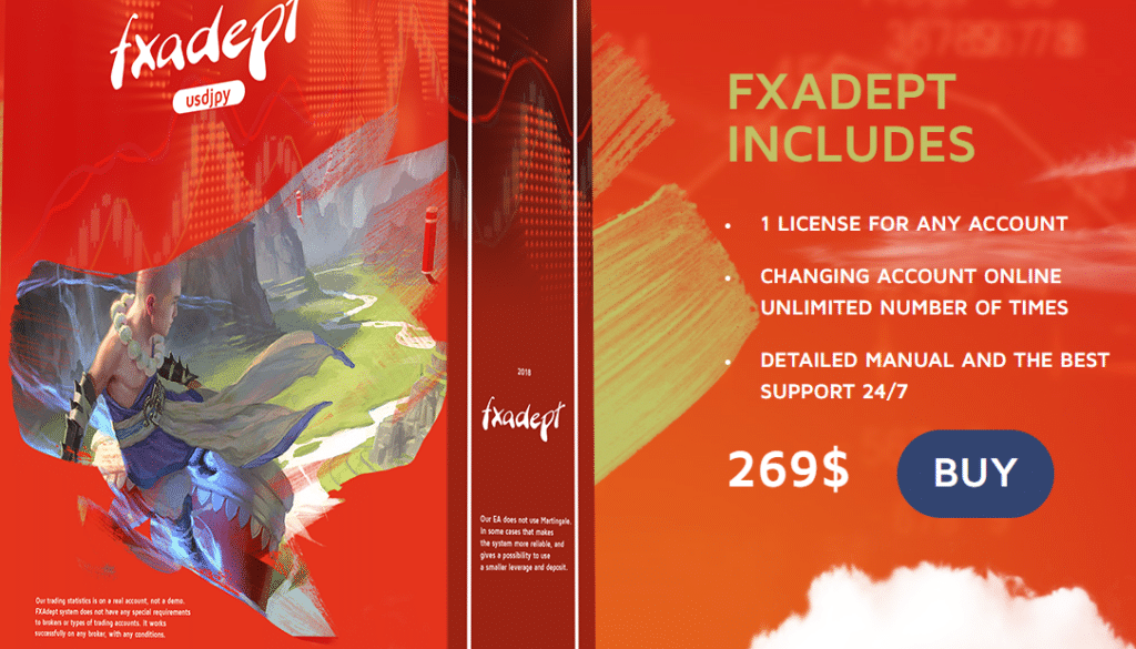 Pricing package for FXAdept EA.