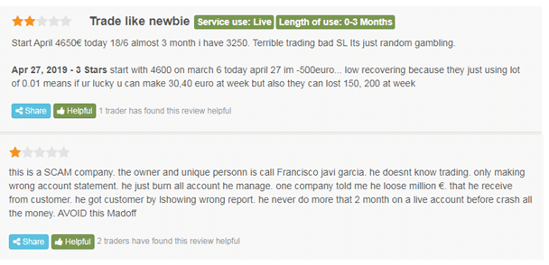 User reviews.