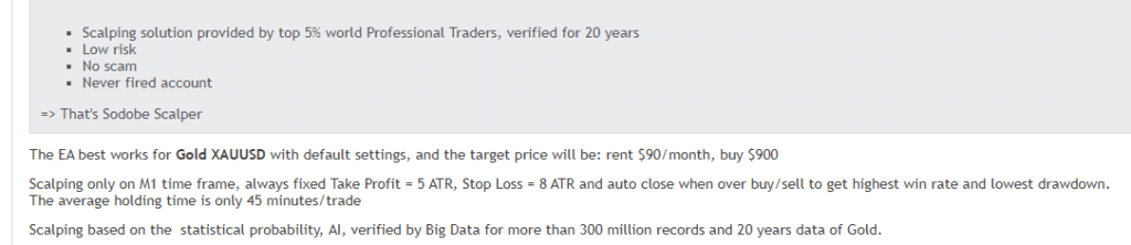 Features of Sodobe Scalper.