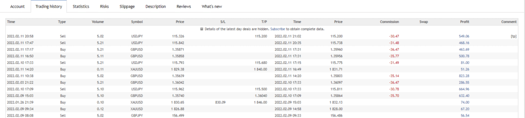 Trading history on MQL5.