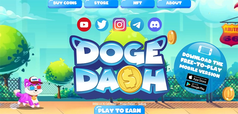 DogeDash home page