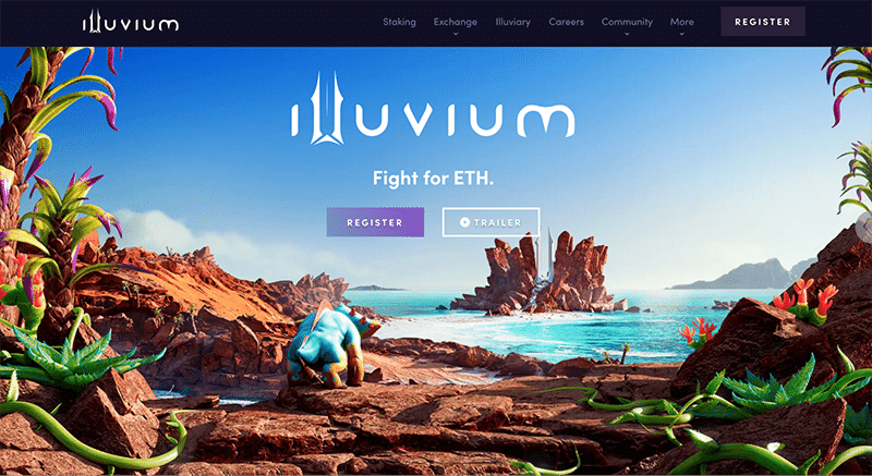 Illuvium’s homepage