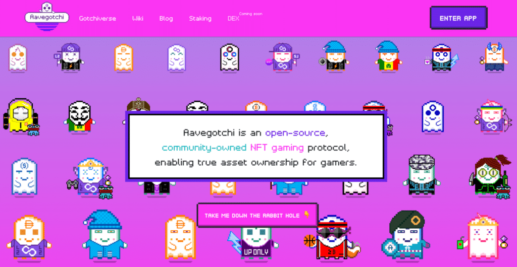 Aavegotchi’s homepage