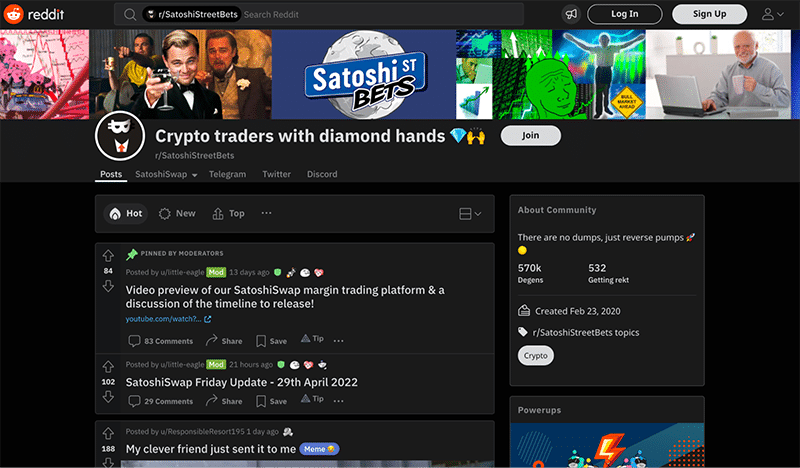 r/SatoshiStreetBets’ homepage on Reddit